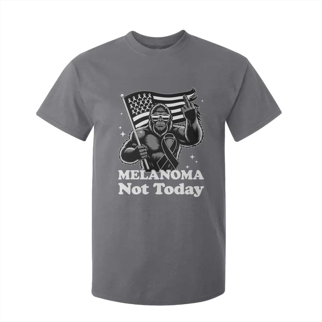 Bigfoot Black Ribbon T Shirt For Kid Not Today Melanoma