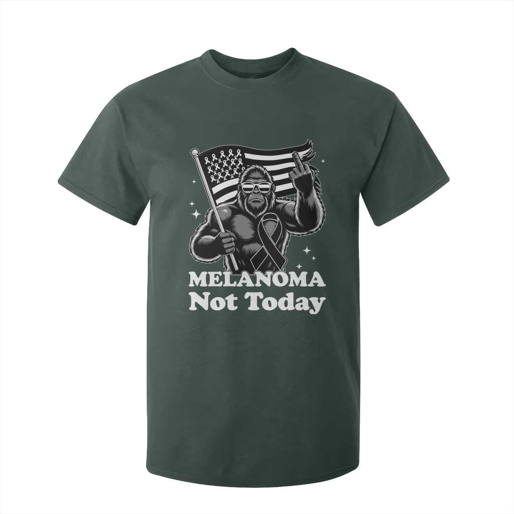 Bigfoot Black Ribbon T Shirt For Kid Not Today Melanoma