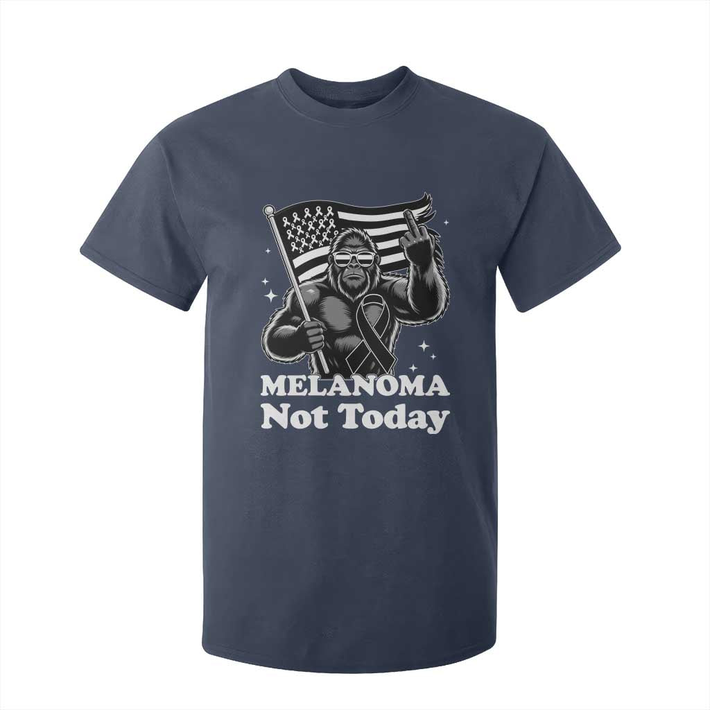 Bigfoot Black Ribbon T Shirt For Kid Not Today Melanoma