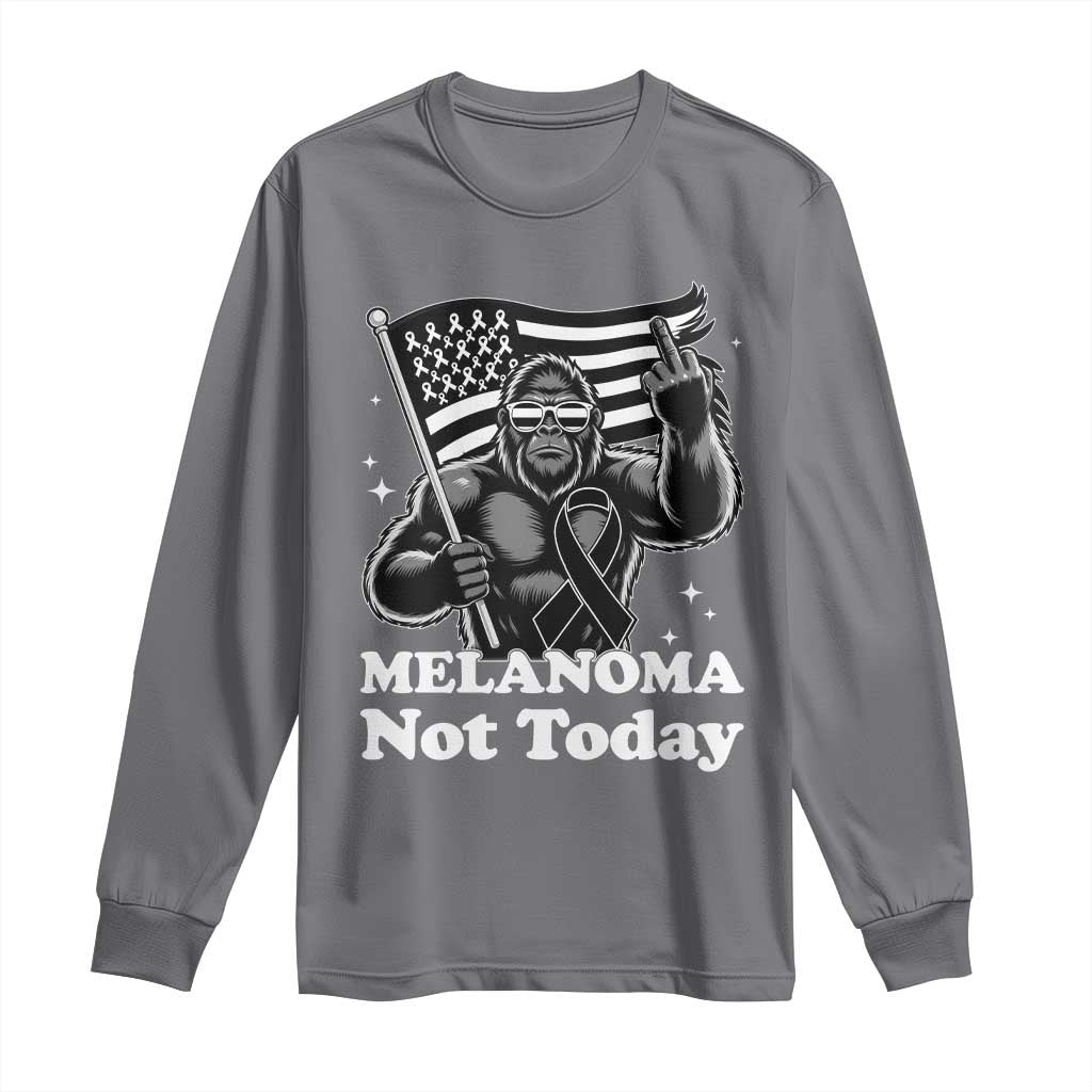 Bigfoot Black Ribbon Long Sleeve Shirt Not Today Melanoma