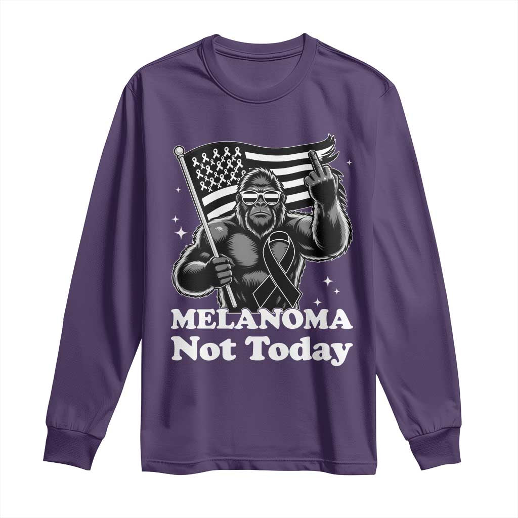 Bigfoot Black Ribbon Long Sleeve Shirt Not Today Melanoma