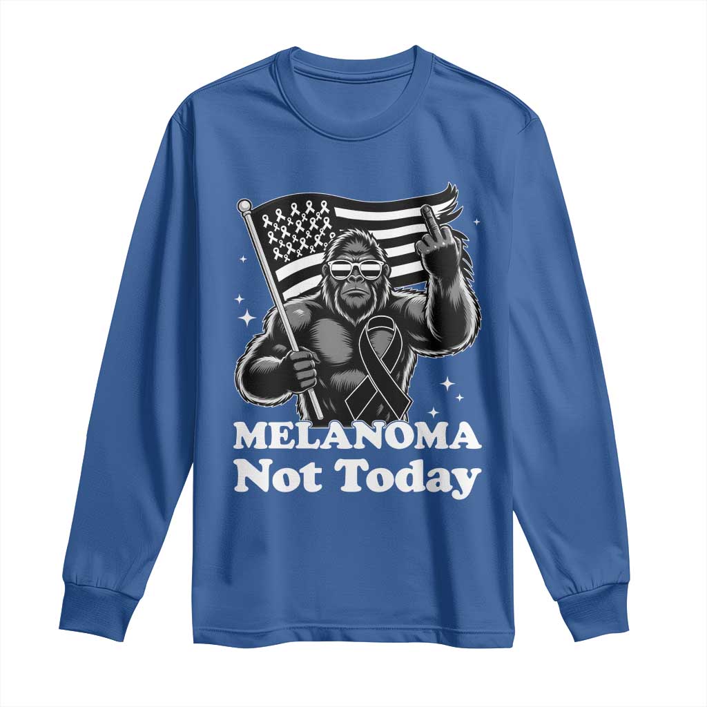 Bigfoot Black Ribbon Long Sleeve Shirt Not Today Melanoma