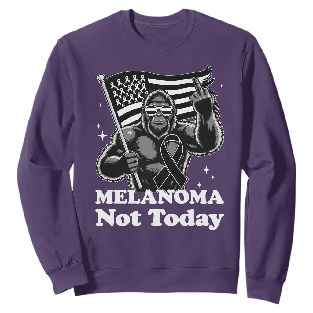 Bigfoot Black Ribbon Sweatshirt Not Today Melanoma