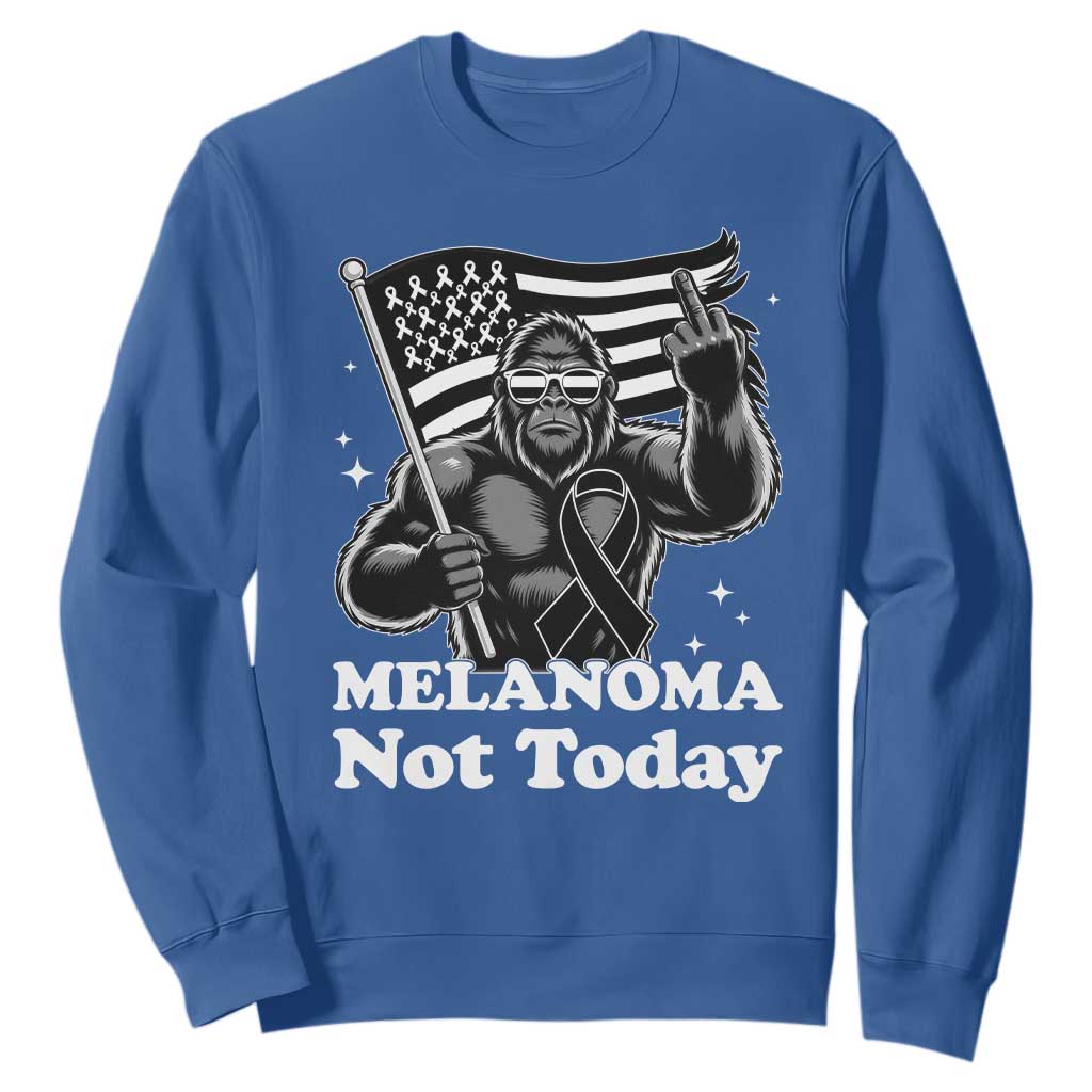Bigfoot Black Ribbon Sweatshirt Not Today Melanoma