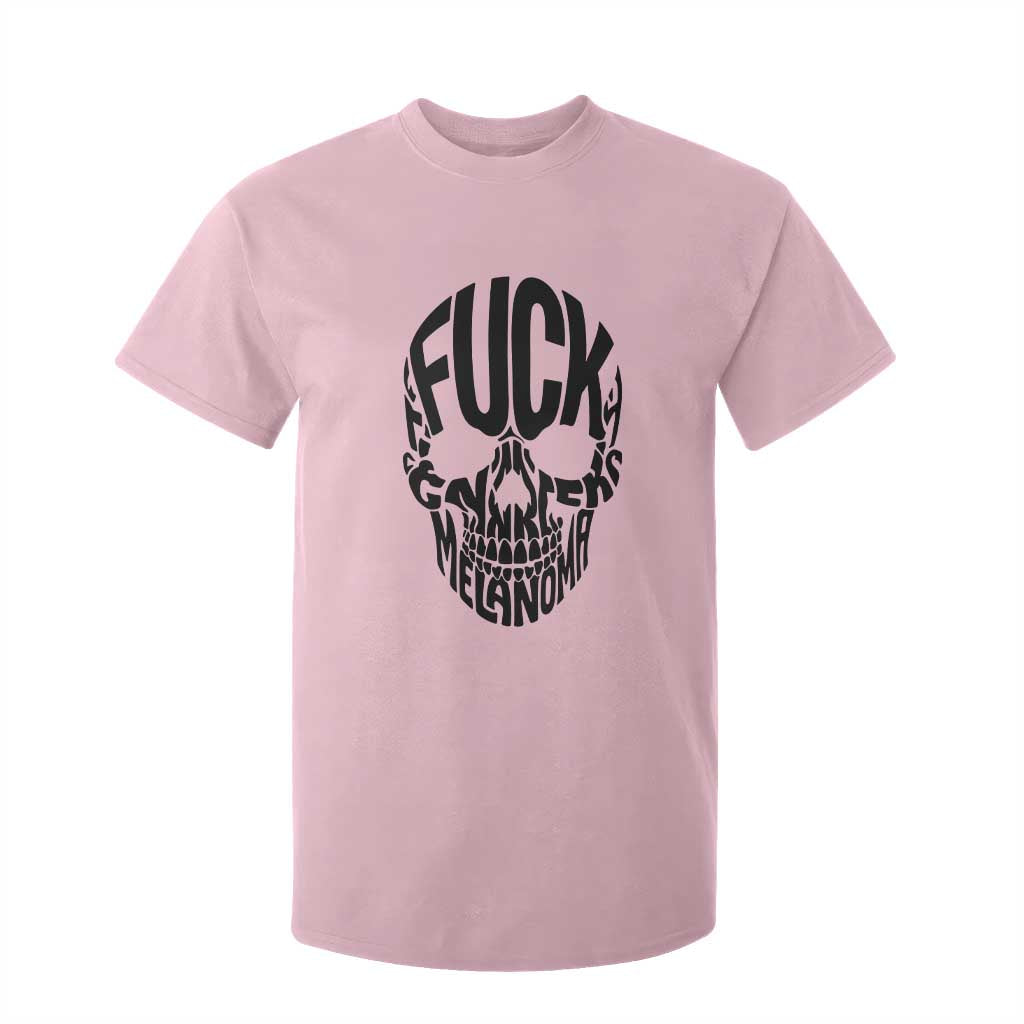 Fuck Melanoma Skull Typography T Shirt For Kid Skin Cancer Warrior