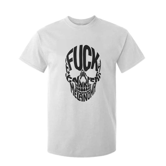 Fuck Melanoma Skull Typography T Shirt For Kid Skin Cancer Warrior
