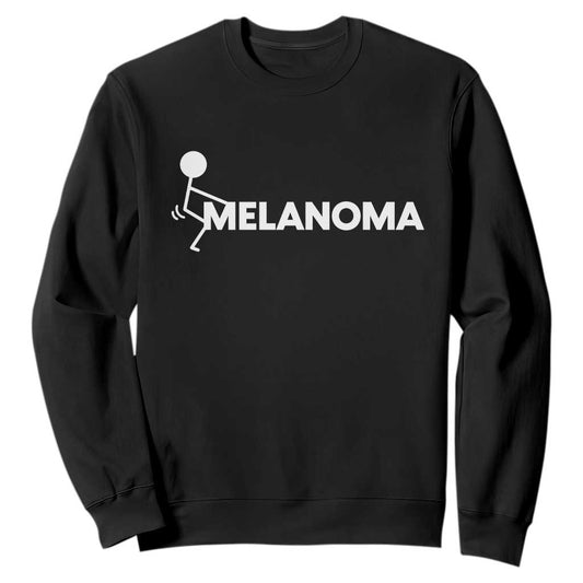 Fuck Melanoma Sweatshirt Funny Stick Figure Warrior