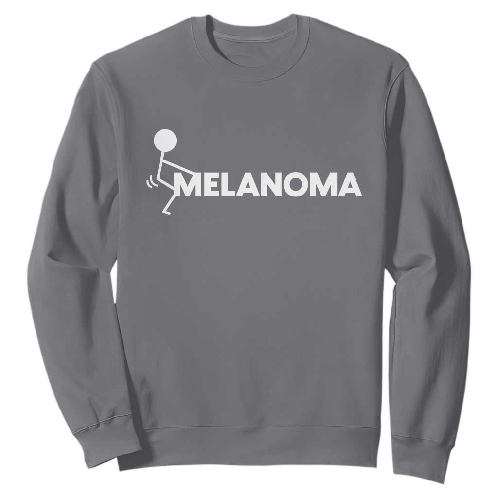 Fuck Melanoma Sweatshirt Funny Stick Figure Warrior