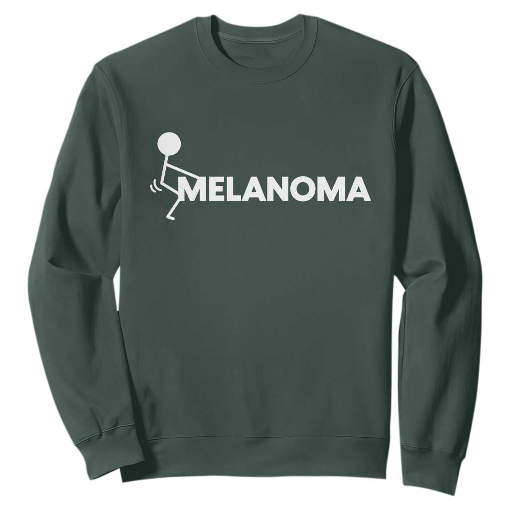 Fuck Melanoma Sweatshirt Funny Stick Figure Warrior
