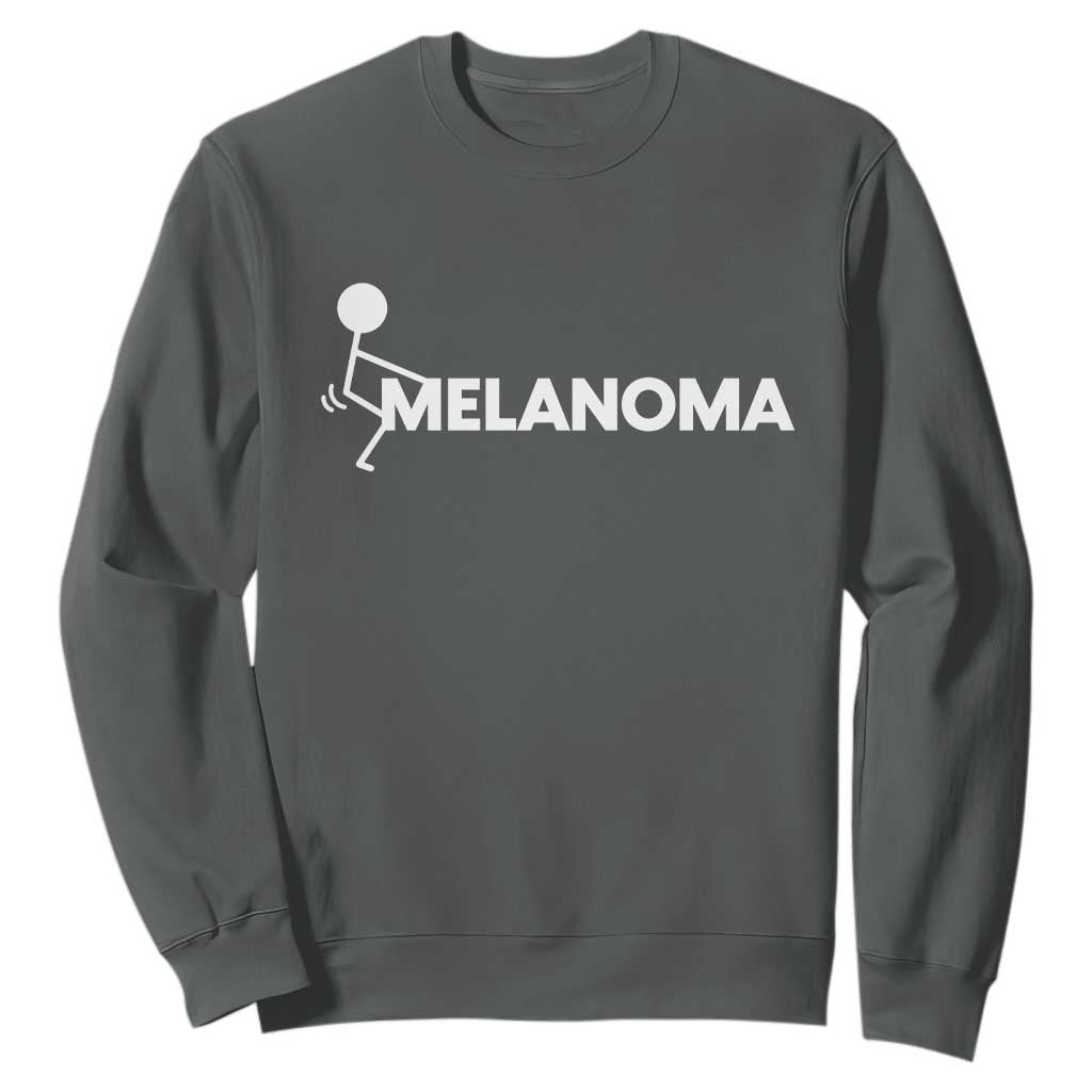 Fuck Melanoma Sweatshirt Funny Stick Figure Warrior