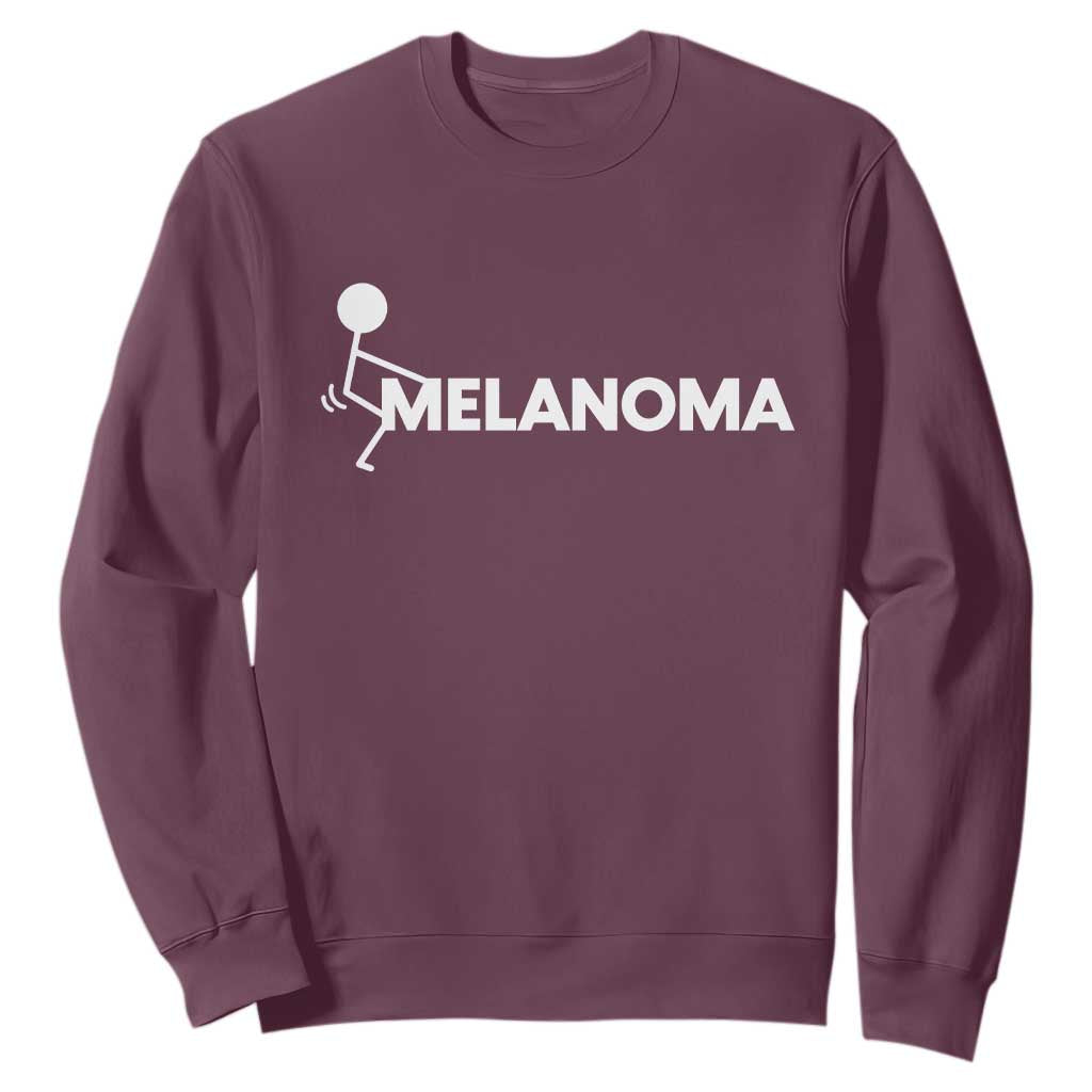 Fuck Melanoma Sweatshirt Funny Stick Figure Warrior