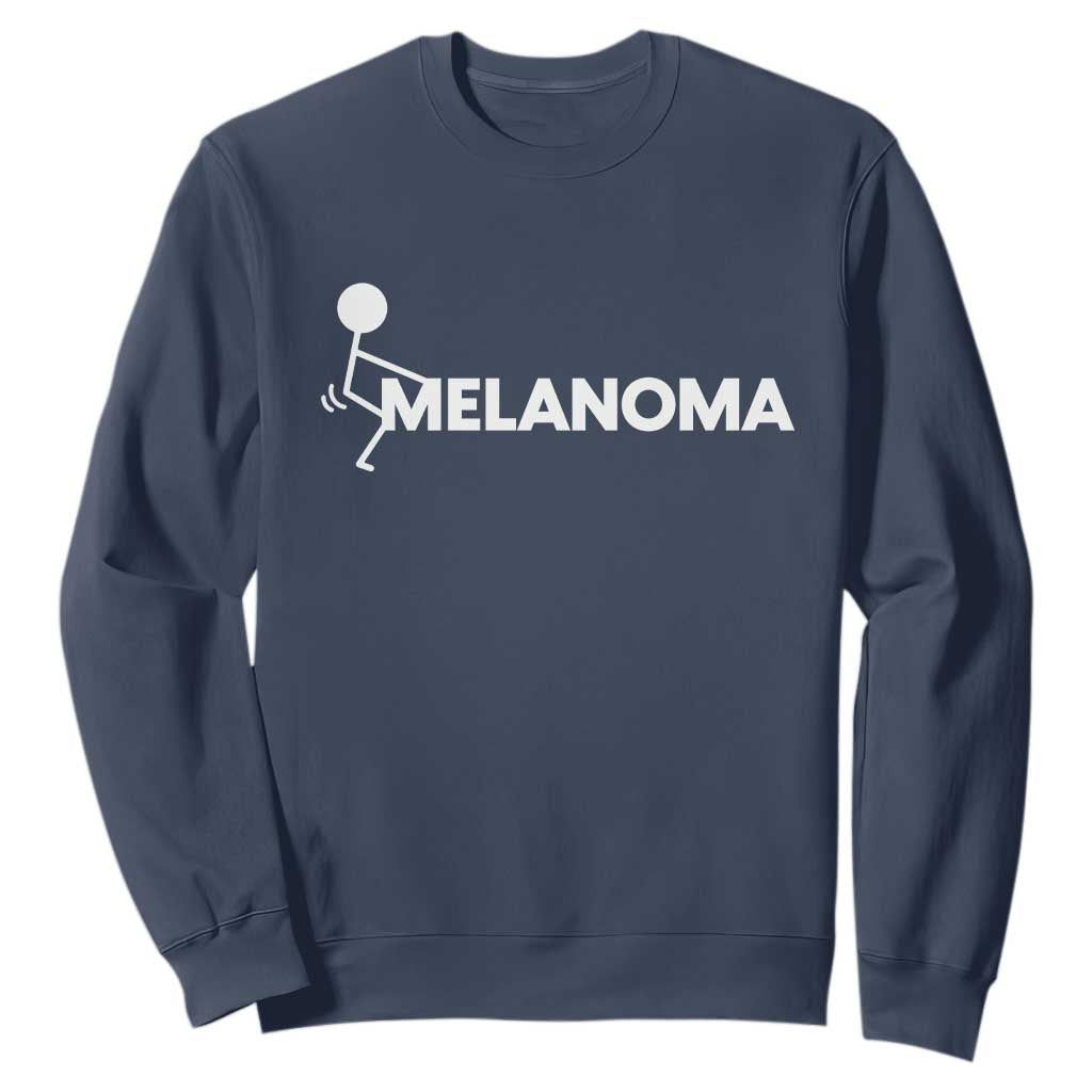 Fuck Melanoma Sweatshirt Funny Stick Figure Warrior