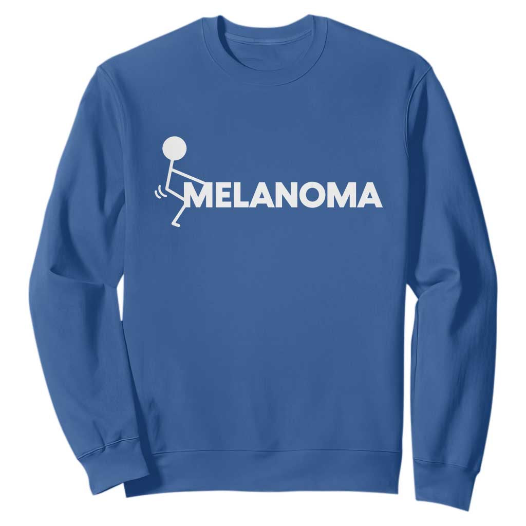 Fuck Melanoma Sweatshirt Funny Stick Figure Warrior