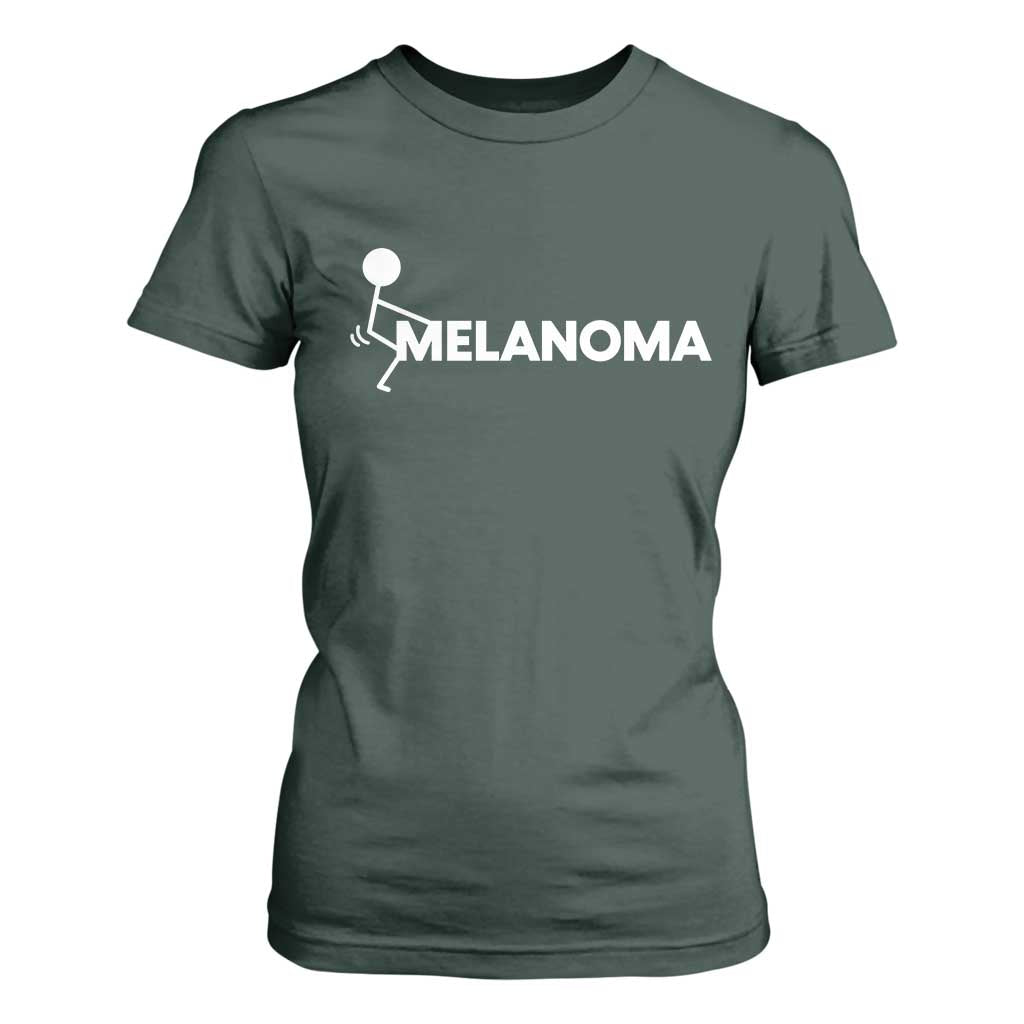 Fuck Melanoma T Shirt For Women Funny Stick Figure Warrior