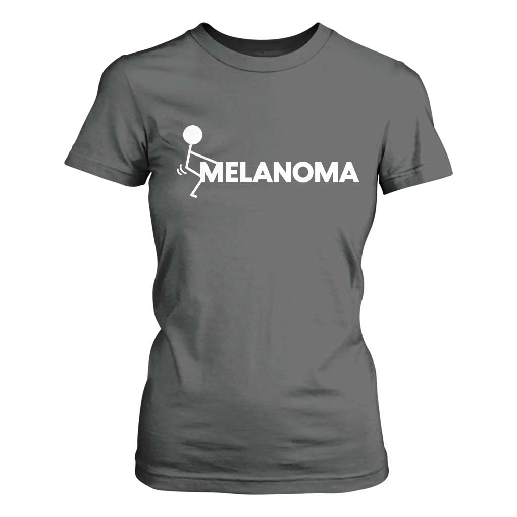 Fuck Melanoma T Shirt For Women Funny Stick Figure Warrior