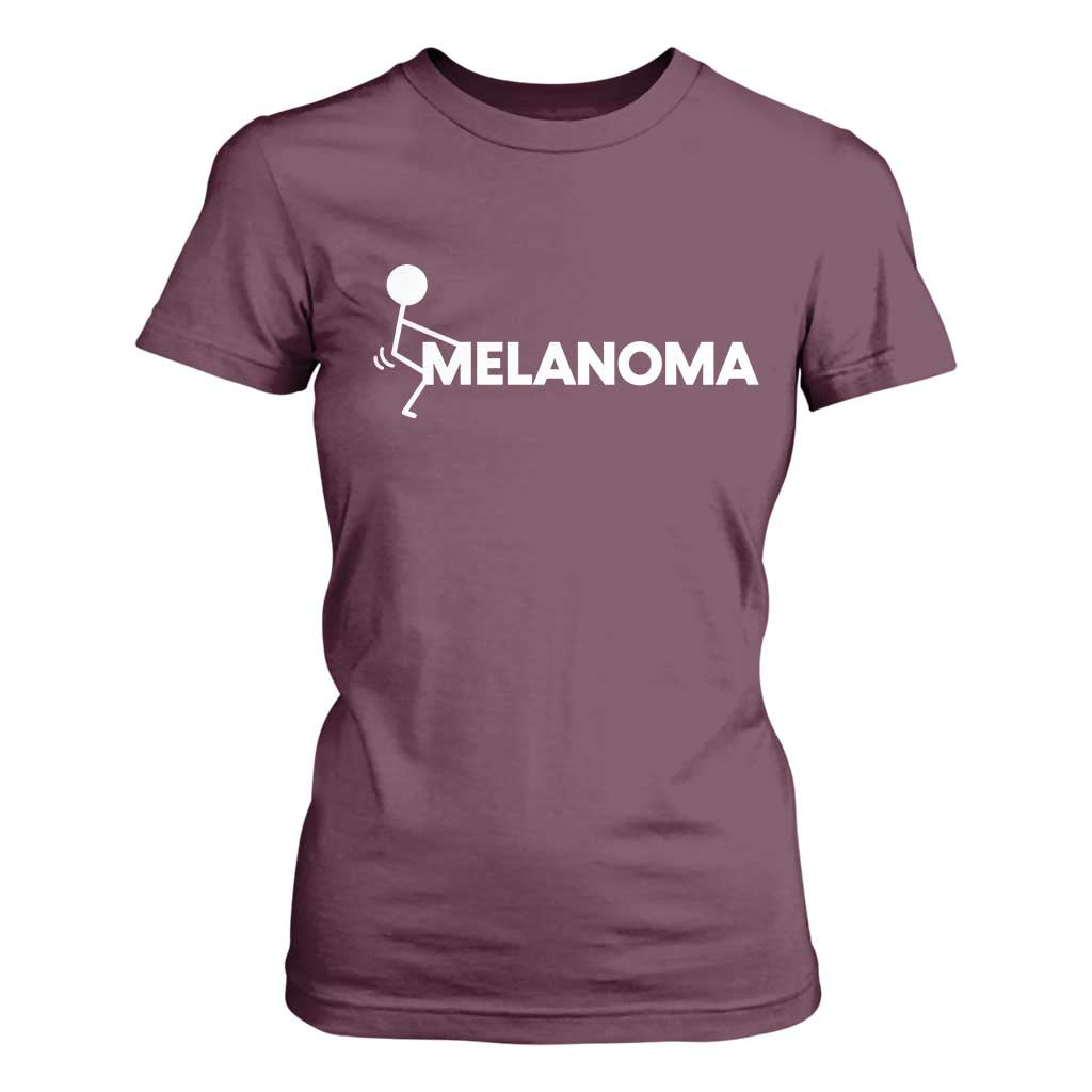 Fuck Melanoma T Shirt For Women Funny Stick Figure Warrior