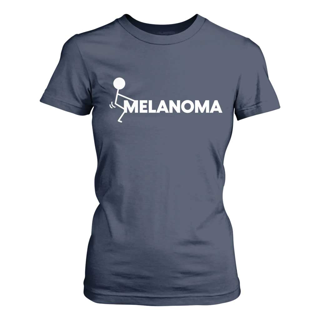 Fuck Melanoma T Shirt For Women Funny Stick Figure Warrior