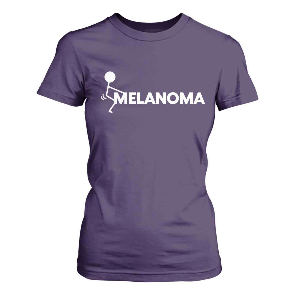 Fuck Melanoma T Shirt For Women Funny Stick Figure Warrior