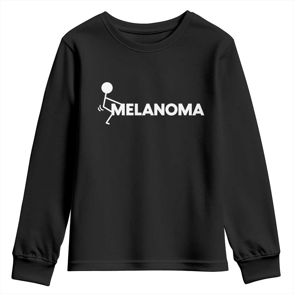 Fuck Melanoma Youth Sweatshirt Funny Stick Figure Warrior