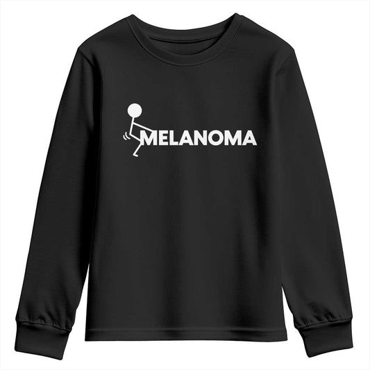 Fuck Melanoma Youth Sweatshirt Funny Stick Figure Warrior