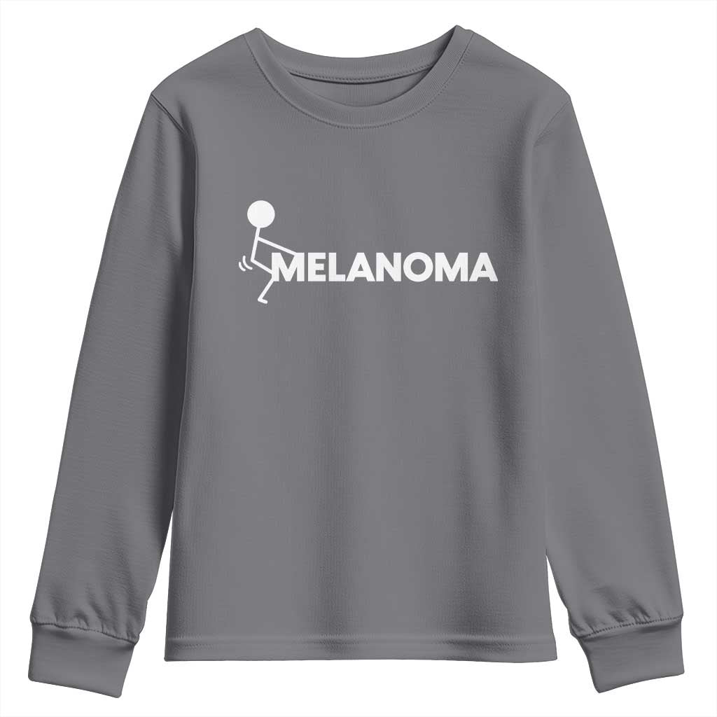 Fuck Melanoma Youth Sweatshirt Funny Stick Figure Warrior