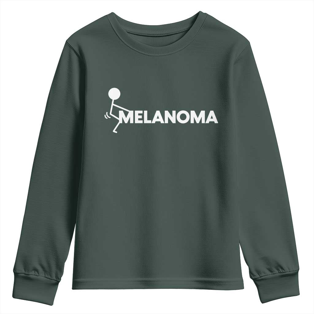 Fuck Melanoma Youth Sweatshirt Funny Stick Figure Warrior