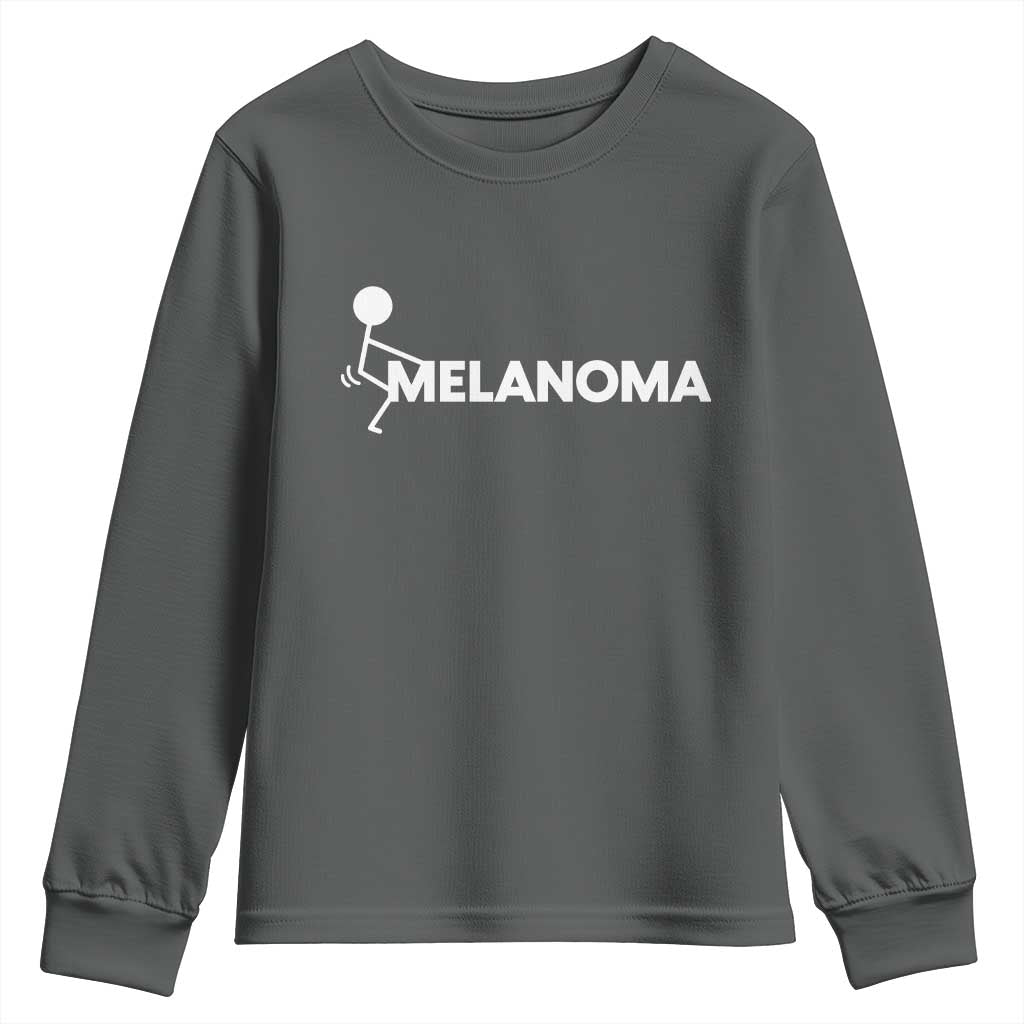 Fuck Melanoma Youth Sweatshirt Funny Stick Figure Warrior