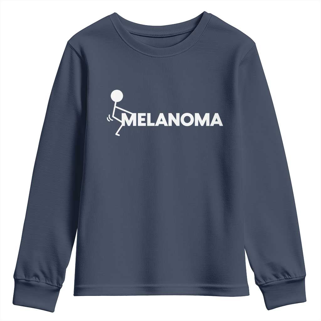 Fuck Melanoma Youth Sweatshirt Funny Stick Figure Warrior