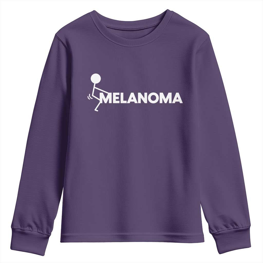Fuck Melanoma Youth Sweatshirt Funny Stick Figure Warrior