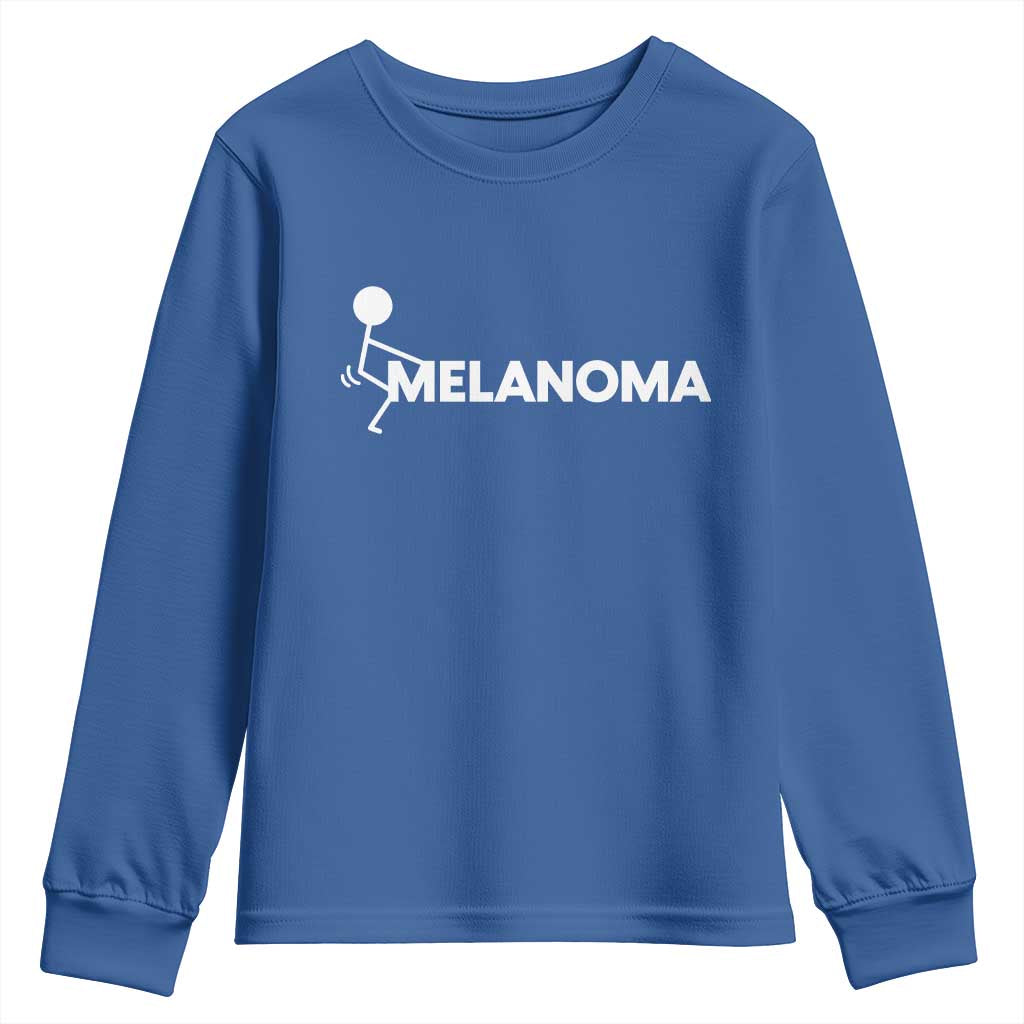 Fuck Melanoma Youth Sweatshirt Funny Stick Figure Warrior