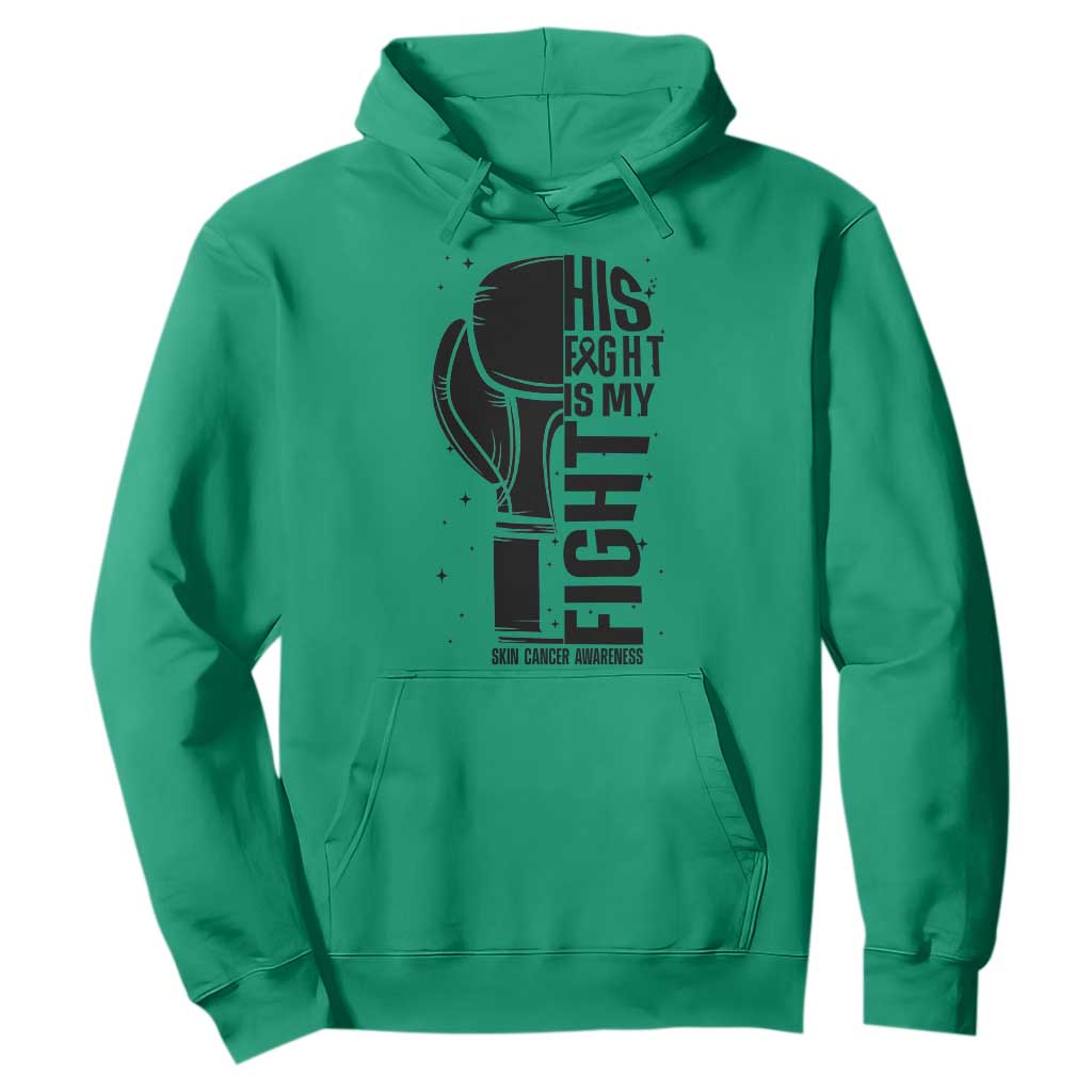 Skin Cancer Warrior Boxing Gift Hoodie His Fight My Fight