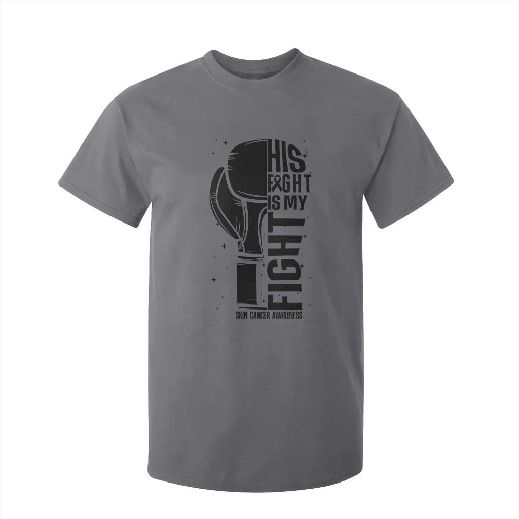 Skin Cancer Warrior Boxing Gift T Shirt For Kid His Fight My Fight