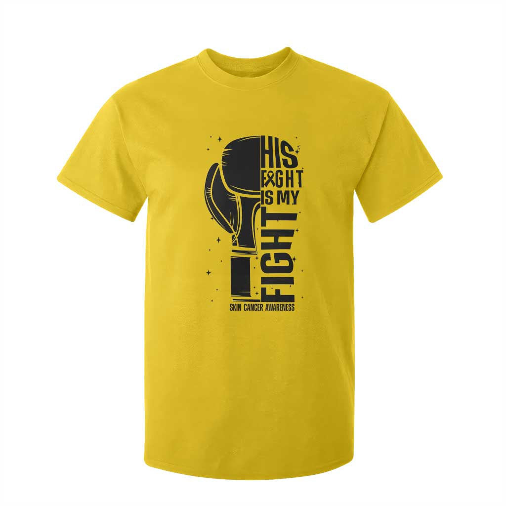 Skin Cancer Warrior Boxing Gift T Shirt For Kid His Fight My Fight