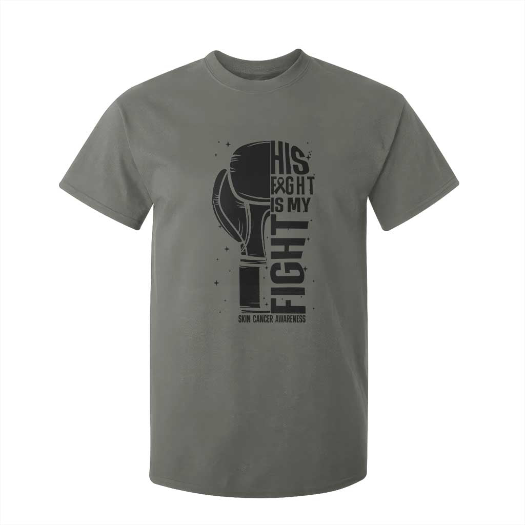Skin Cancer Warrior Boxing Gift T Shirt For Kid His Fight My Fight