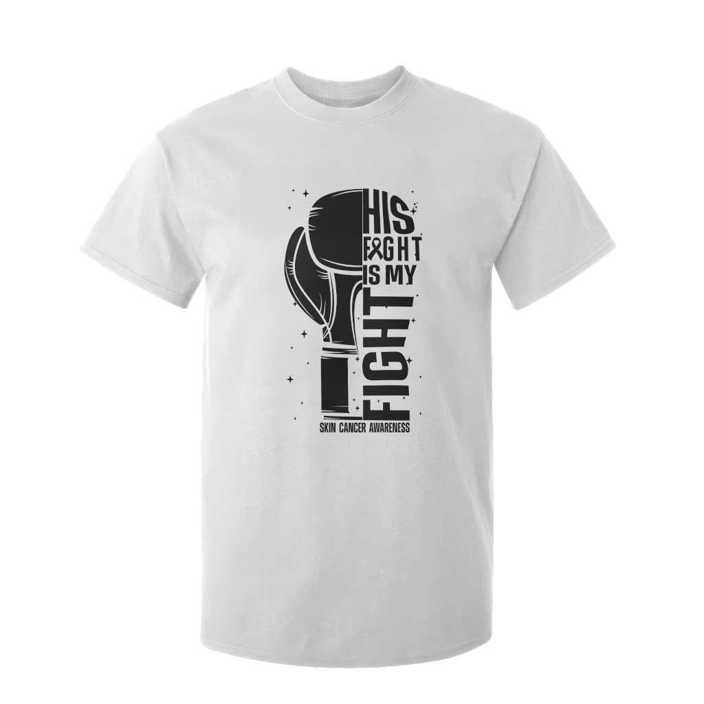 Skin Cancer Warrior Boxing Gift T Shirt For Kid His Fight My Fight