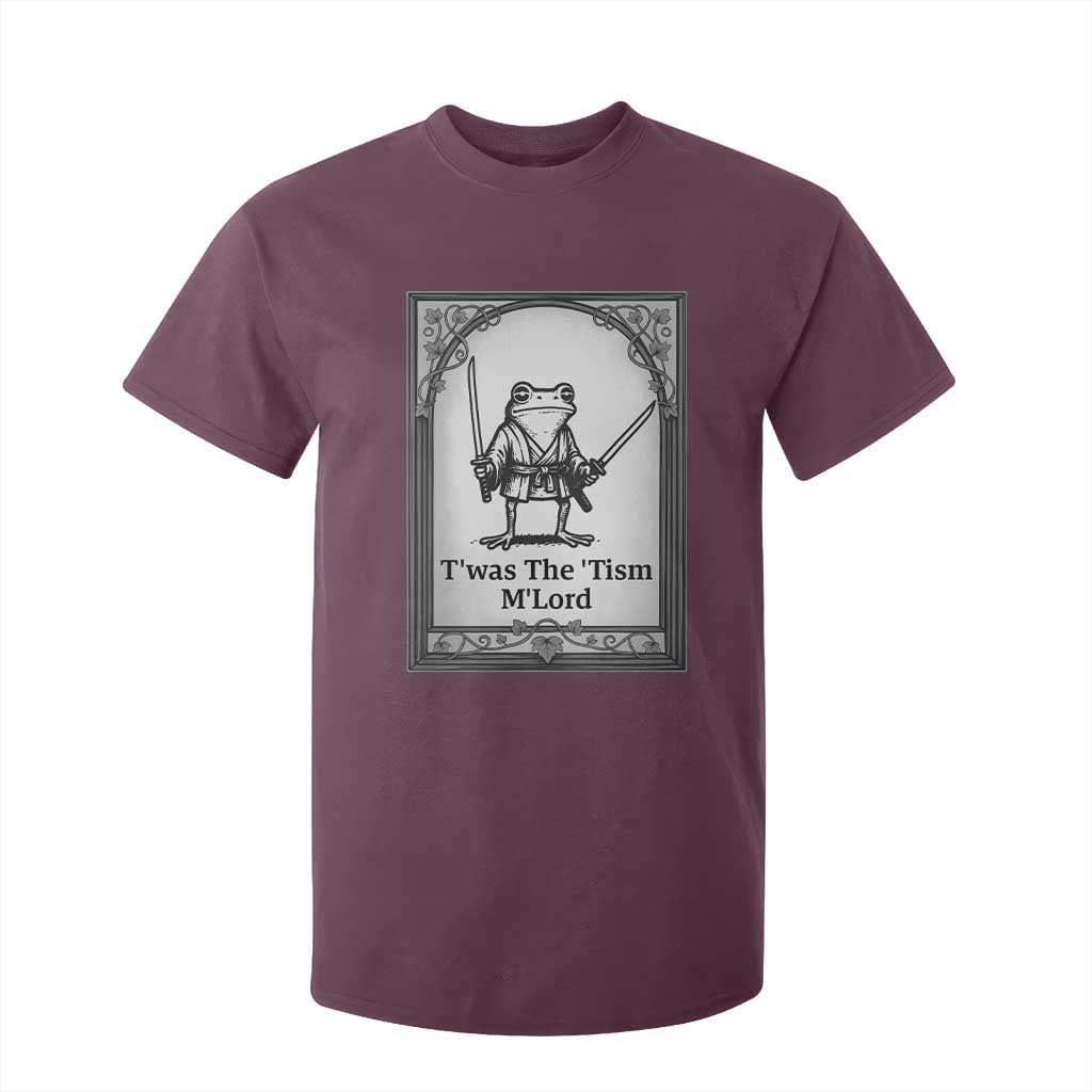 T’was The Tism M’Lord T Shirt For Kid Funny Medieval Knight Frog Gift