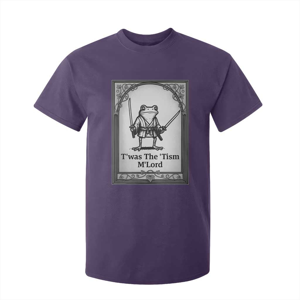 T’was The Tism M’Lord T Shirt For Kid Funny Medieval Knight Frog Gift
