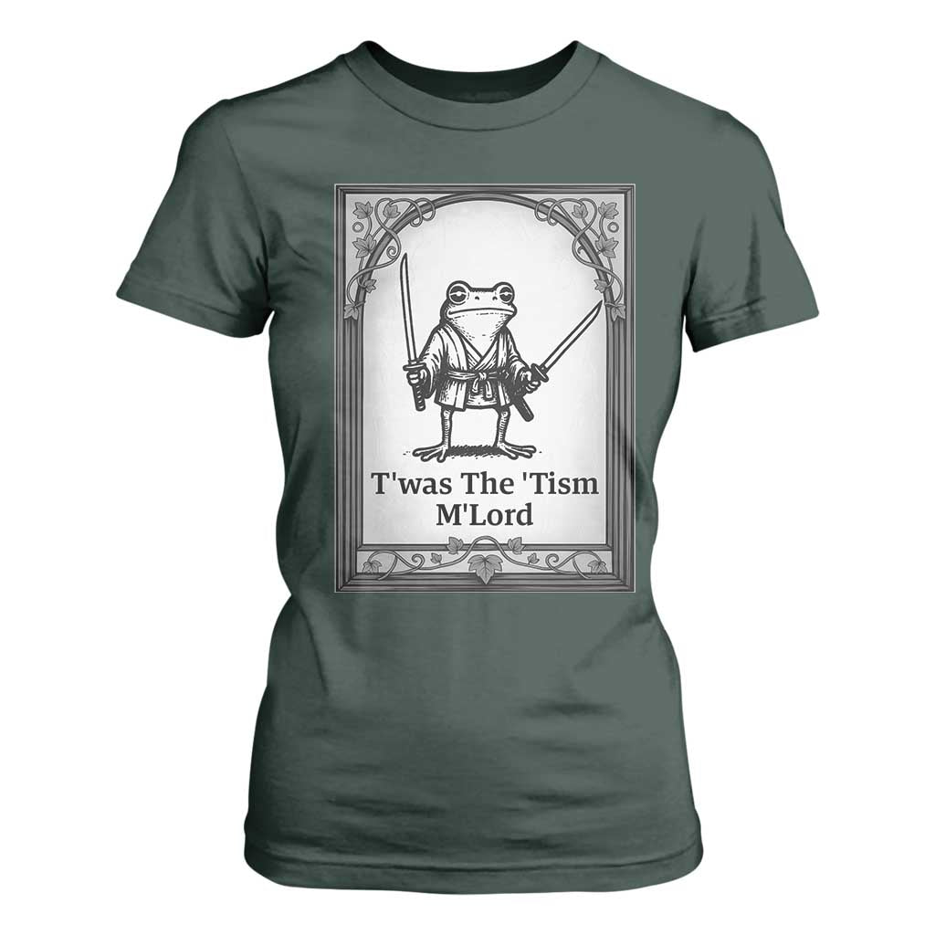 T’was The Tism M’Lord T Shirt For Women Funny Medieval Knight Frog Gift