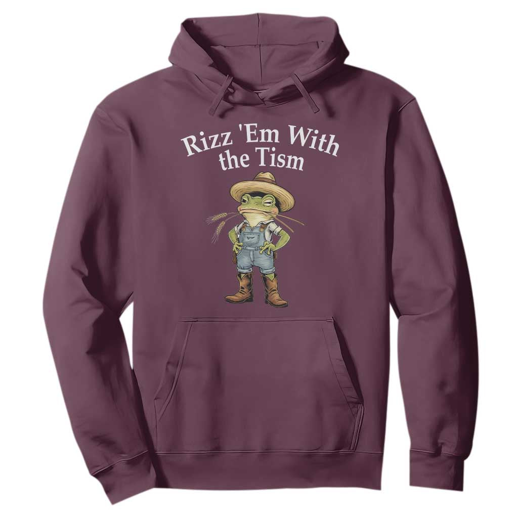 Autism Frog Hoodie Funny Rizz Em With The Tism