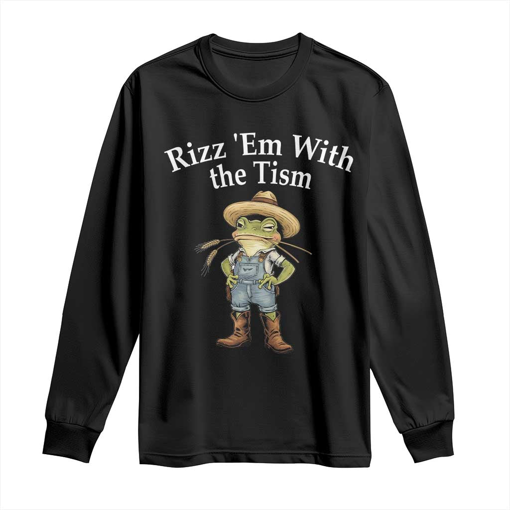 Autism Frog Long Sleeve Shirt Funny Rizz Em With The Tism