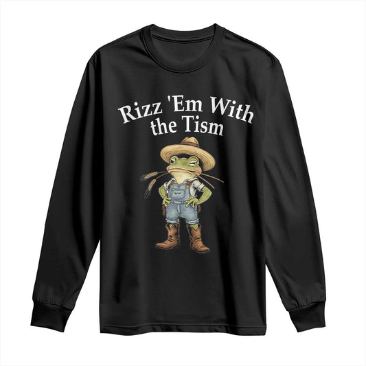 Autism Frog Long Sleeve Shirt Funny Rizz Em With The Tism