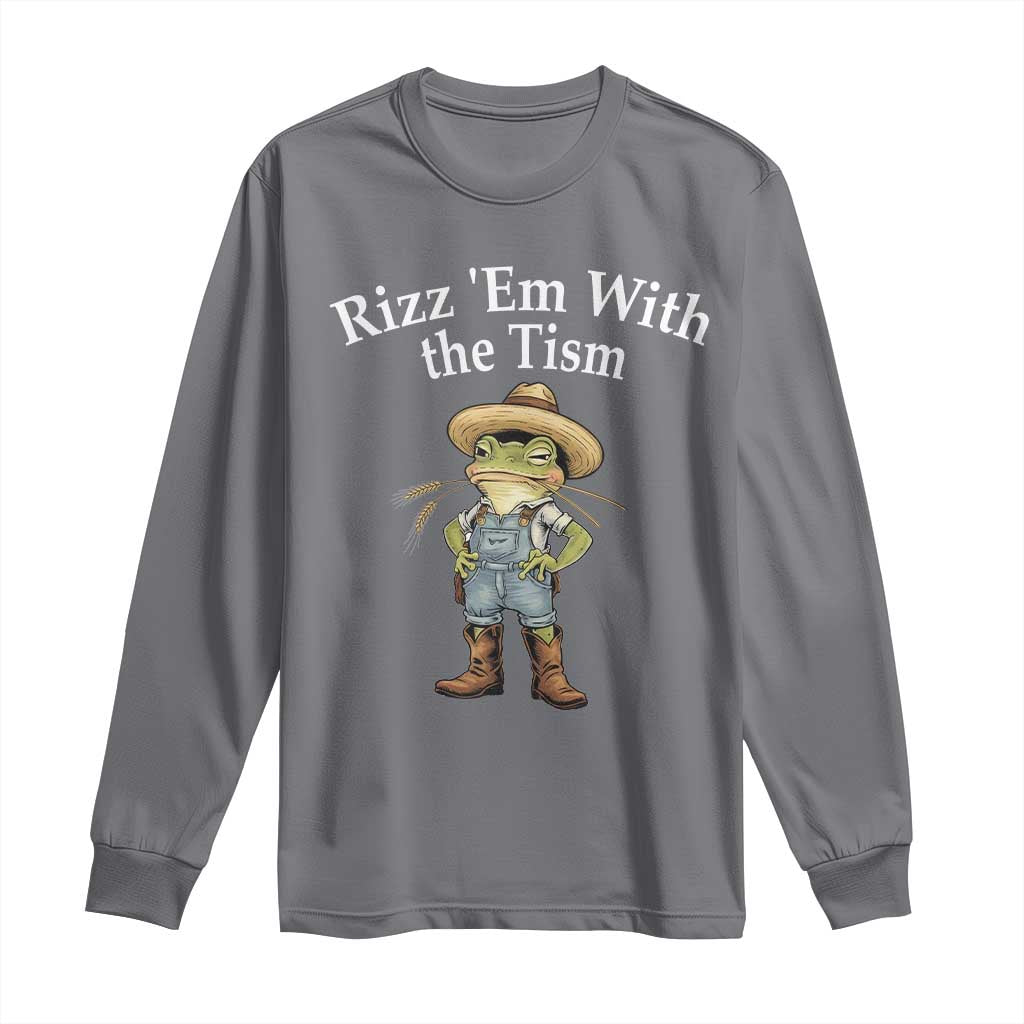 Autism Frog Long Sleeve Shirt Funny Rizz Em With The Tism