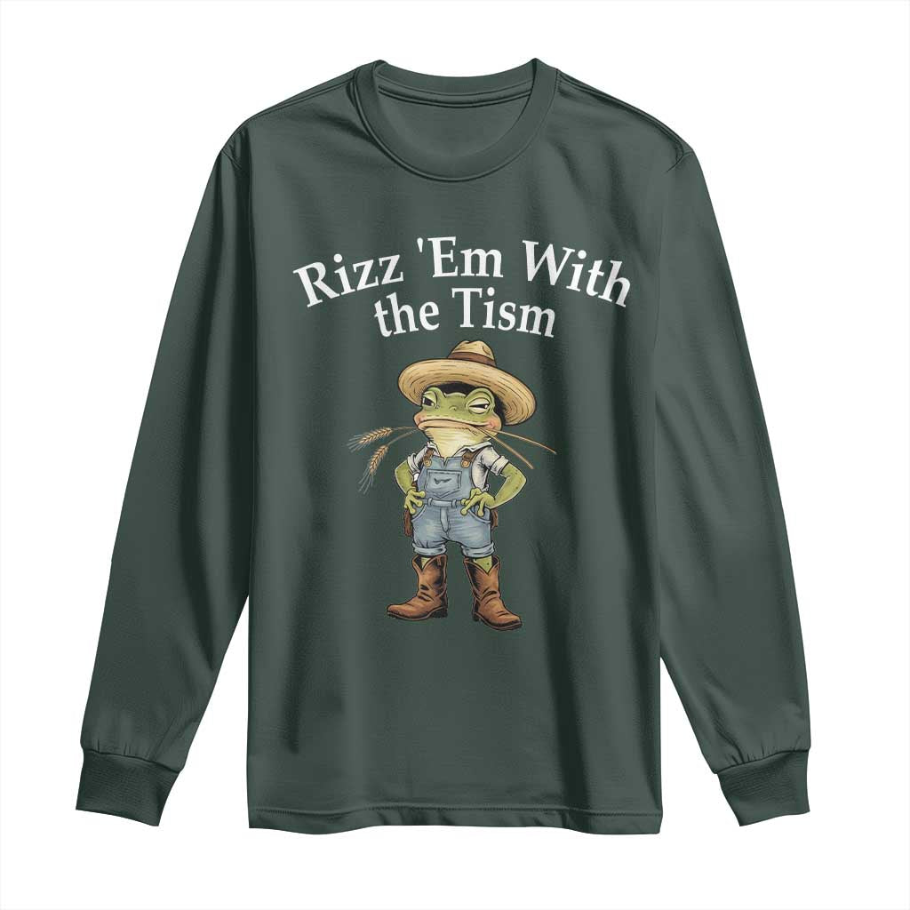 Autism Frog Long Sleeve Shirt Funny Rizz Em With The Tism