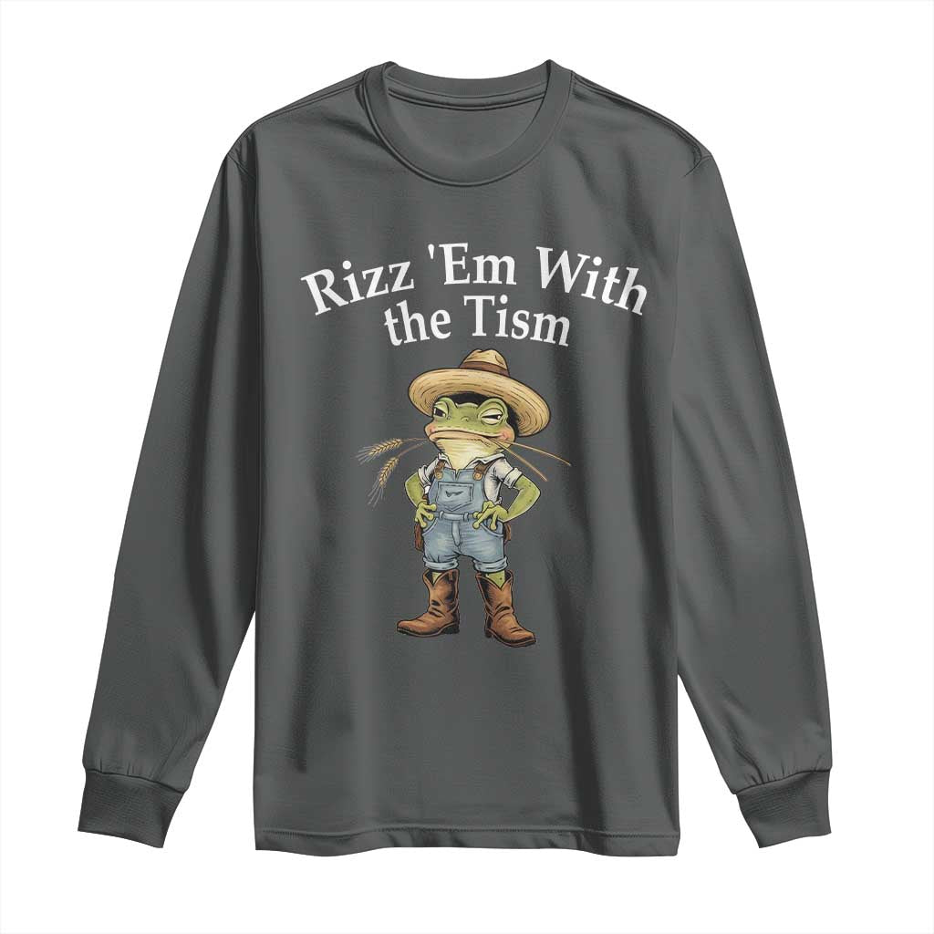 Autism Frog Long Sleeve Shirt Funny Rizz Em With The Tism