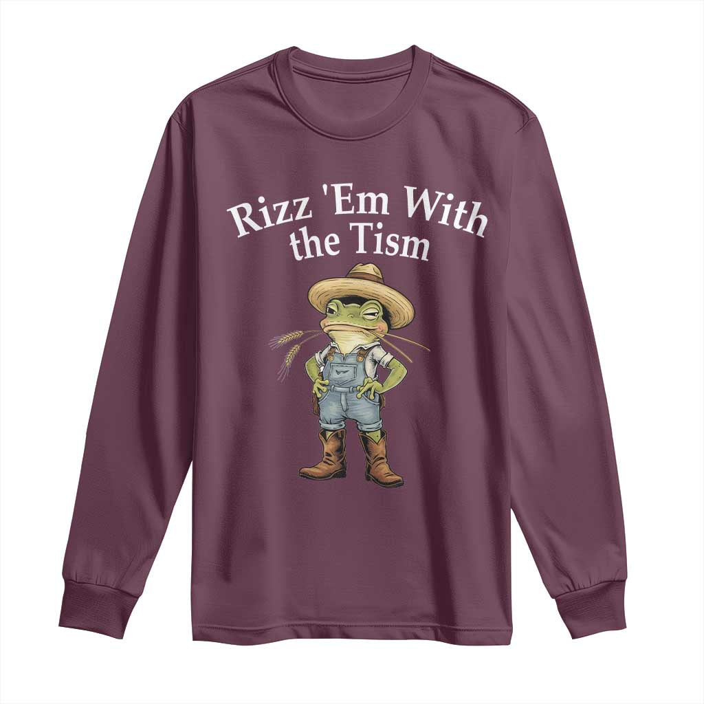 Autism Frog Long Sleeve Shirt Funny Rizz Em With The Tism