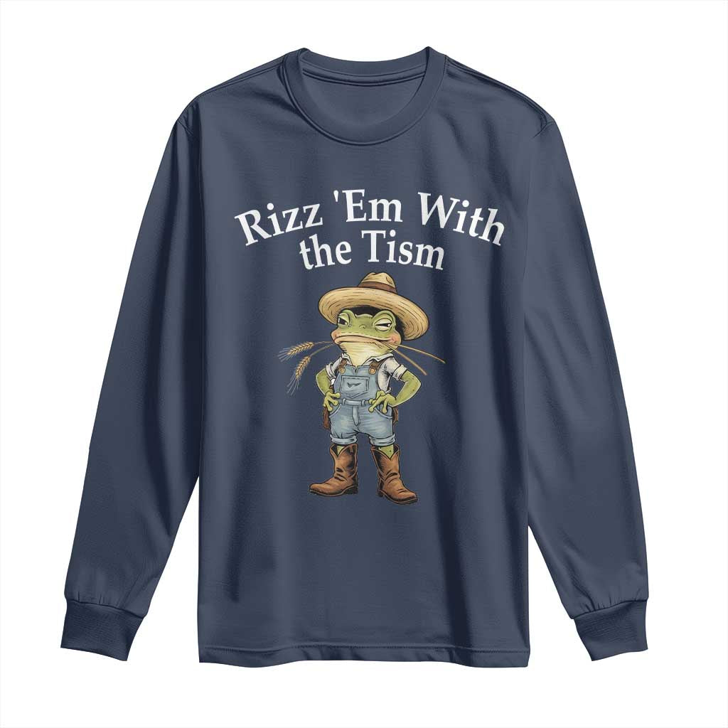 Autism Frog Long Sleeve Shirt Funny Rizz Em With The Tism