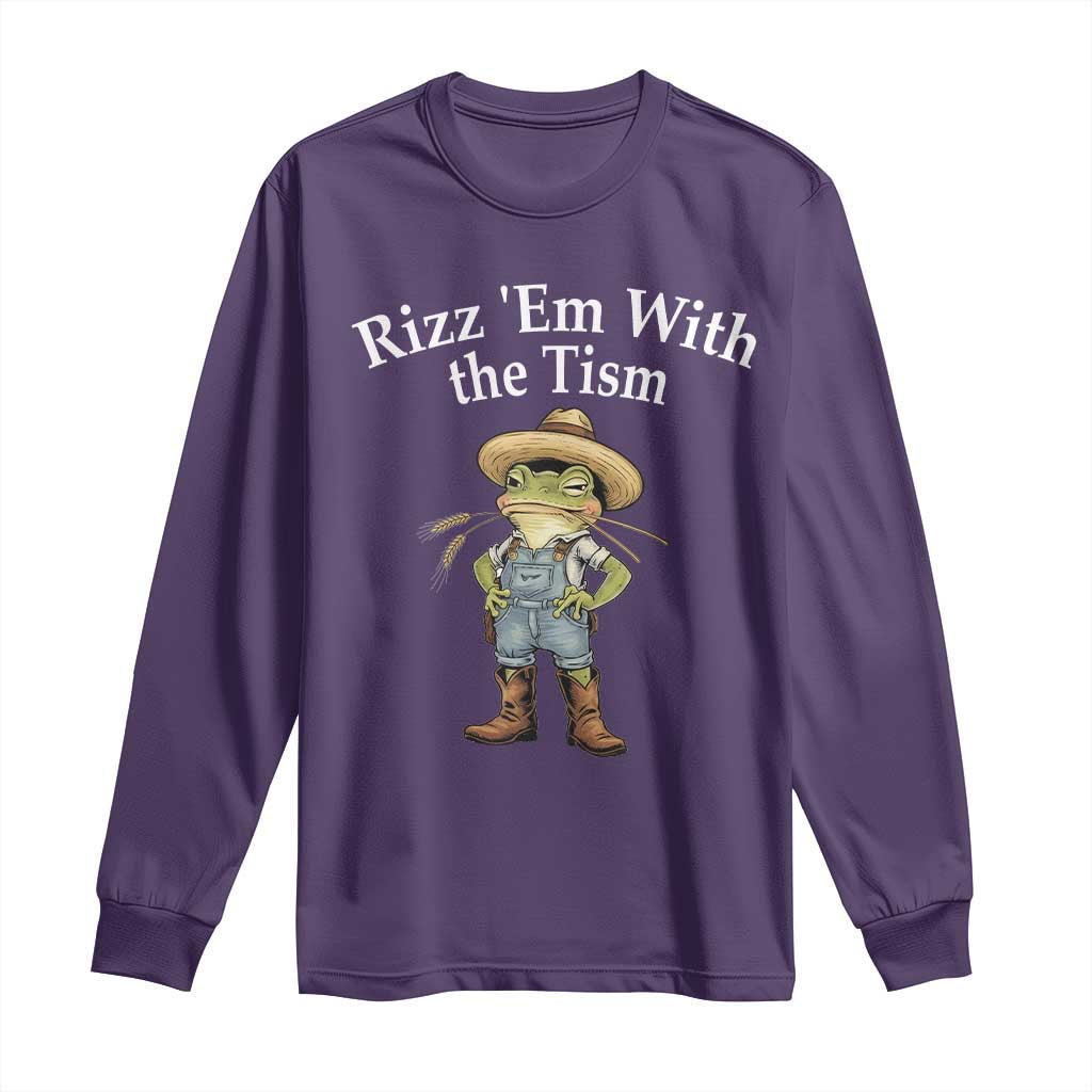 Autism Frog Long Sleeve Shirt Funny Rizz Em With The Tism