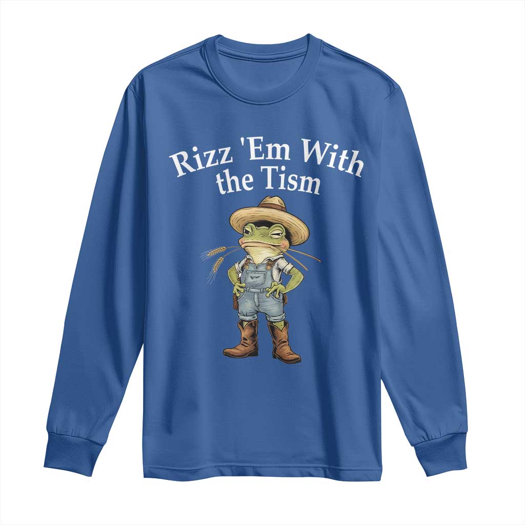 Autism Frog Long Sleeve Shirt Funny Rizz Em With The Tism