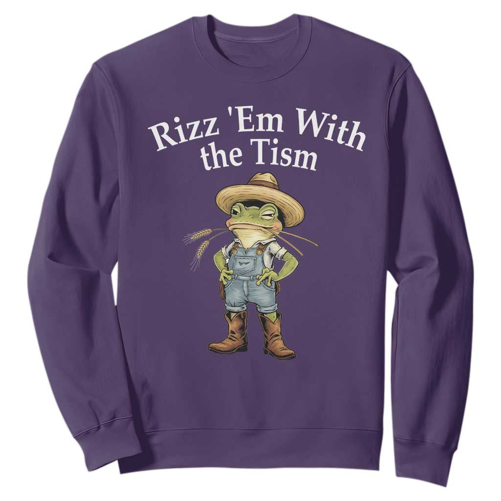 Autism Frog Sweatshirt Funny Rizz Em With The Tism