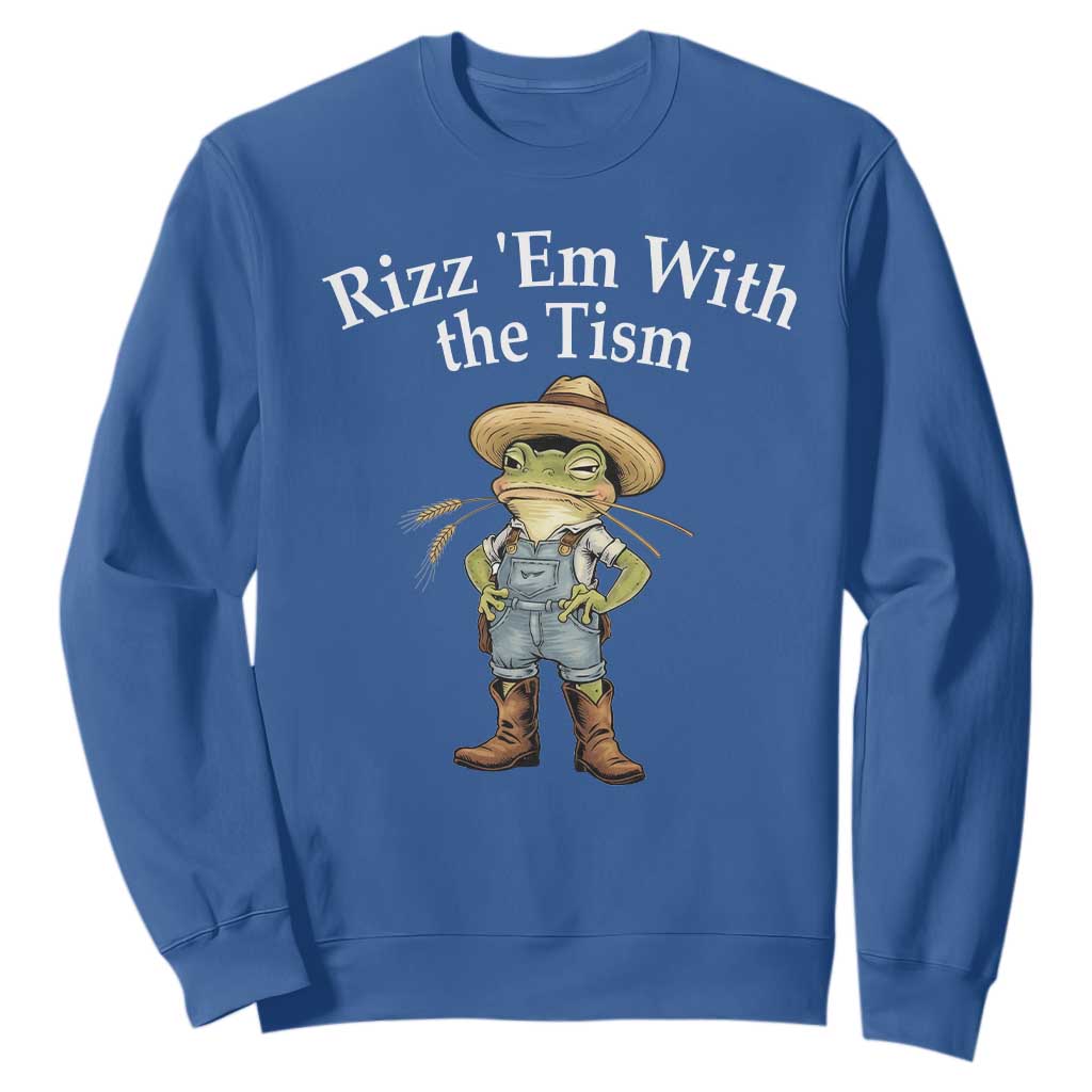 Autism Frog Sweatshirt Funny Rizz Em With The Tism